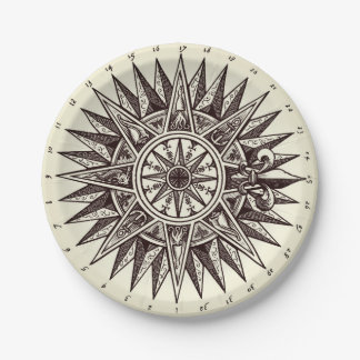 Compass Rose Paper Plates