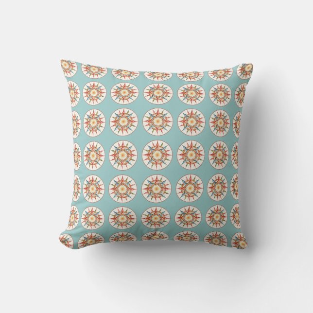compass rose pattern cushion (Front)
