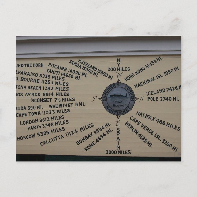 Compass Rose Postcard (Front)