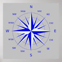 Compass Rose Poster