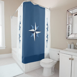 Compass Rose Shower Curtain