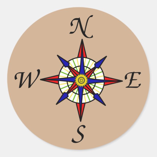 Compass Rose Sticker (Front)