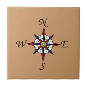 Compass Rose Tan Tile
