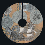 Compass Rose Vintage Nautical Octopus Ship<br><div class="desc">A vintage collection of old compass rose drawings,  a nautical sailing ship,  and of course a really big octopus sea monster. A classic old world sailing theme. Vintage artwork print drawing collage.</div>