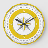 Compass Rose Yellow and White