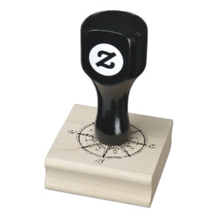 Compass Rubber Stamp