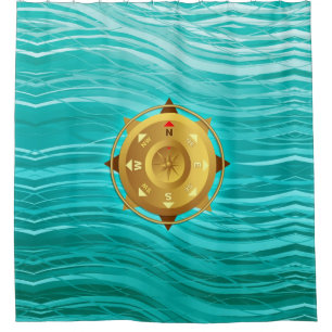 Compass Shower Curtain