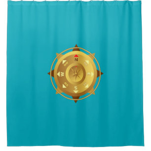 Compass Shower Curtain
