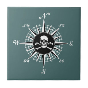 Compass Skull Tile