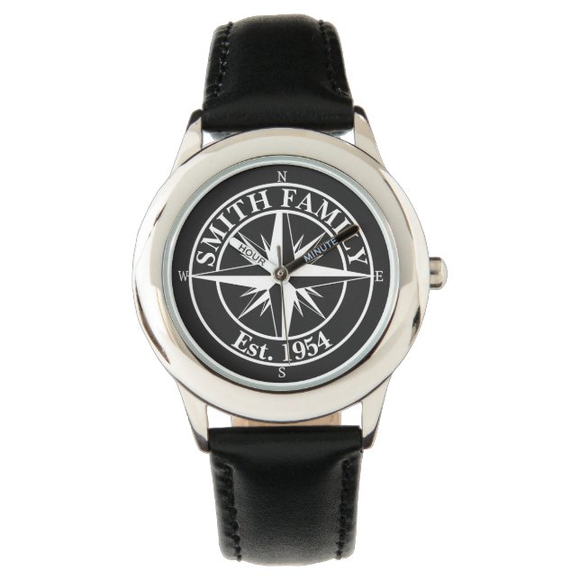 Compass star monogram personalizable emblem watch (Front)