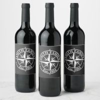 Compass star monogram personalizable emblem