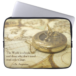 Compass World Travel Map Laptop Sleeve