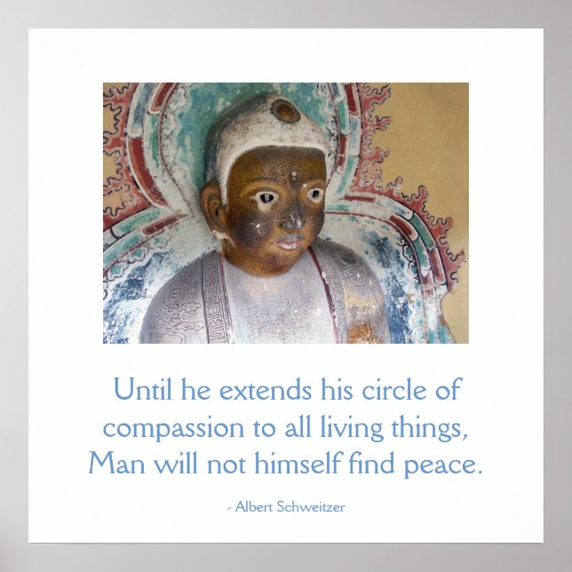 Compassion for Animals Buddha Poster (Front)