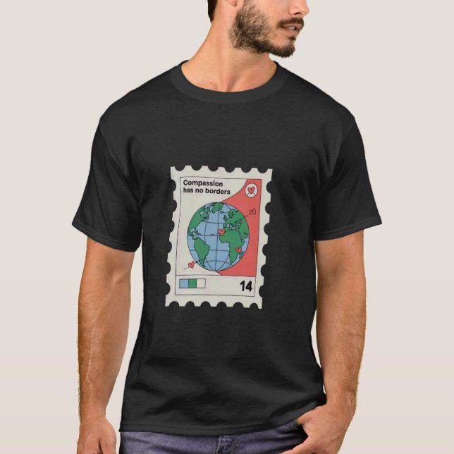 Compassion Has No Borders Heart T-Shirt (Front)