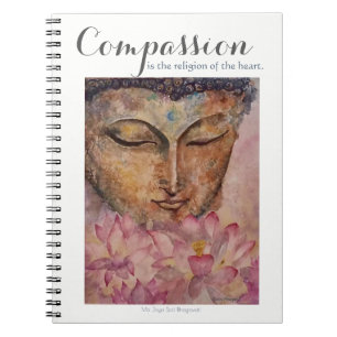 Compassion Inspiration Buddha Watercolor Notebook