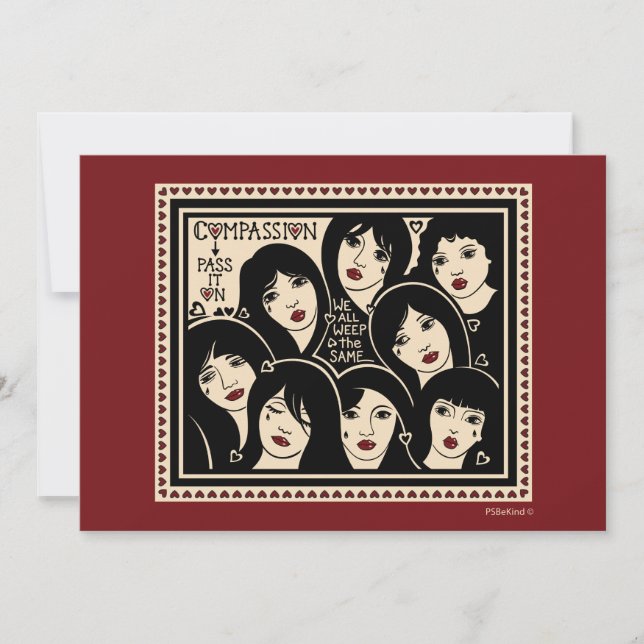 Compassion Pass It On_7"x5" Flat Card (Front)