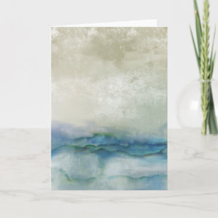 Compassionate Muted Blue Watercolor Tribute Card