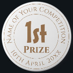 Competition 1st Prize Trophy Award 6 Cm Round Badge<br><div class="desc">Competition Prize Trophy Award For a winner or runner-up of a prize competition. Commemorative trophy award. Award to commemorate a win or a place in a competition. 1st prize.</div>