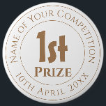 Competition 1st Prize Trophy Award 6 Cm Round Badge<br><div class="desc">Competition Prize Trophy Award For a winner or runner-up of a prize competition. Commemorative trophy award. Award to commemorate a win or a place in a competition. 1st prize.</div>