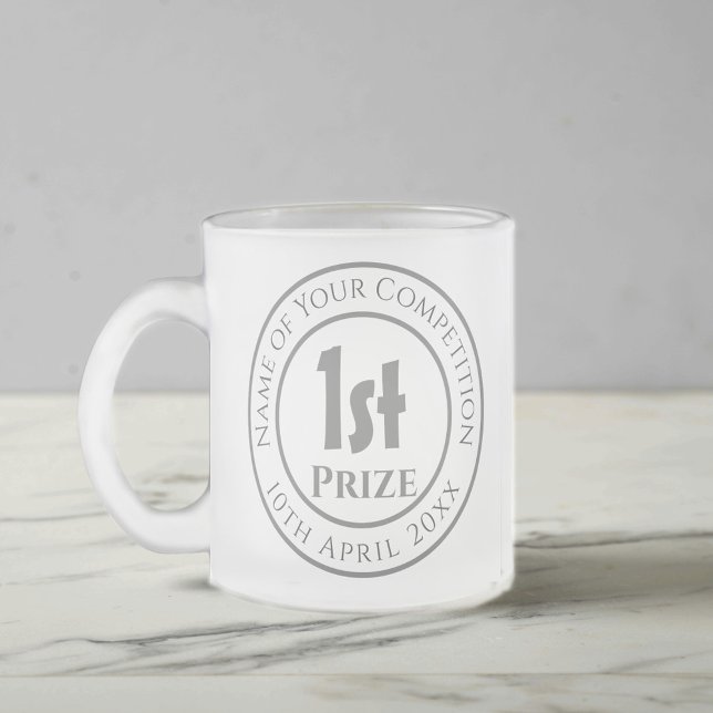 Competition 1st Prize Trophy Award Frosted Glass B Frosted Glass Coffee Mug (Creator Uploaded)