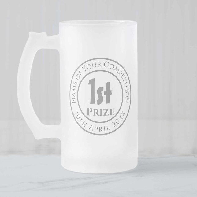 Competition 1st Prize Trophy Award Frosted Glass Beer Mug (Creator Uploaded)
