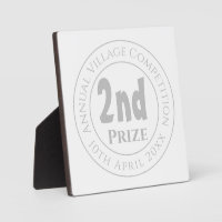 Competition 2nd Prize Trophy Award Plaque
