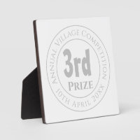 Competition 3rd Prize Trophy Award Plaque