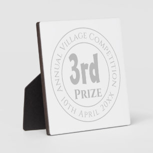 Competition 3rd Prize Trophy Award Plaque