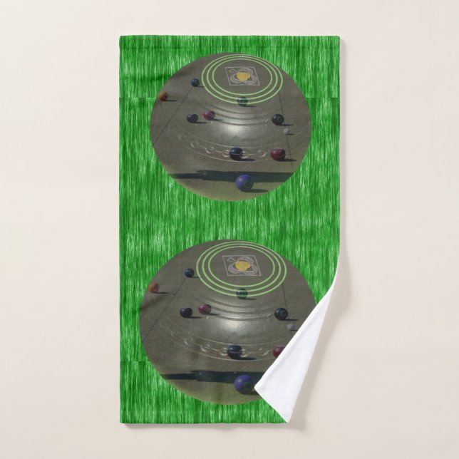 Competition Lawn Bowl. Hand Towel (Hand Towel)