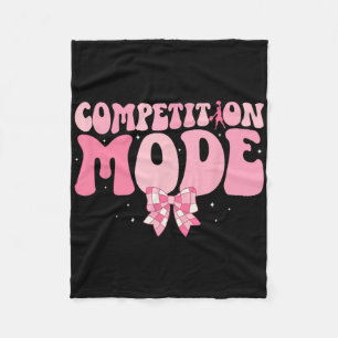 Competition Mode Cheer Comp Day Cheerleading Compe Fleece Blanket