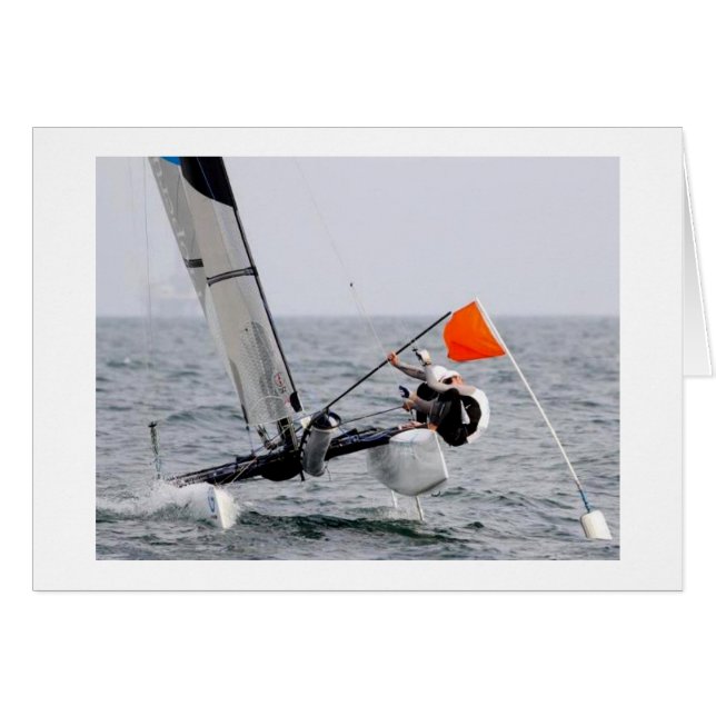 Competition Sailing Catamaran Picture (Front Horizontal)