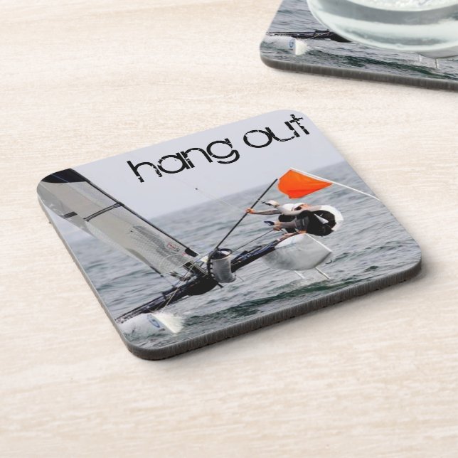 Competition Sailing Catamaran Picture Coaster (Left Side)