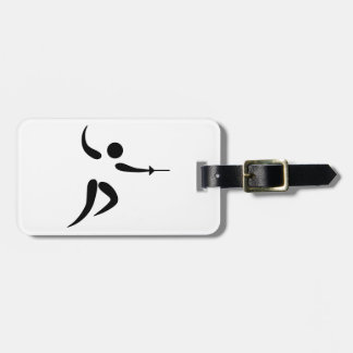 Competitive and Olympic Fencing Pictogram Luggage Tag