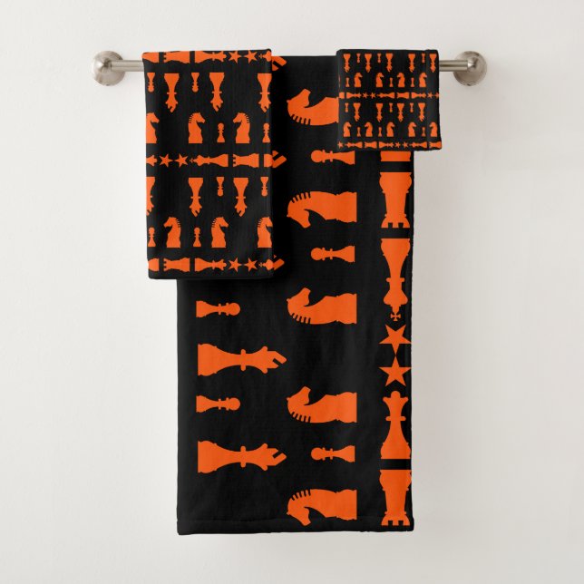 Competitive Chess Players Bath Towel Set (Insitu)