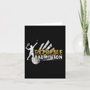 Competitive Extreme Badminton Game Competition Pla Card