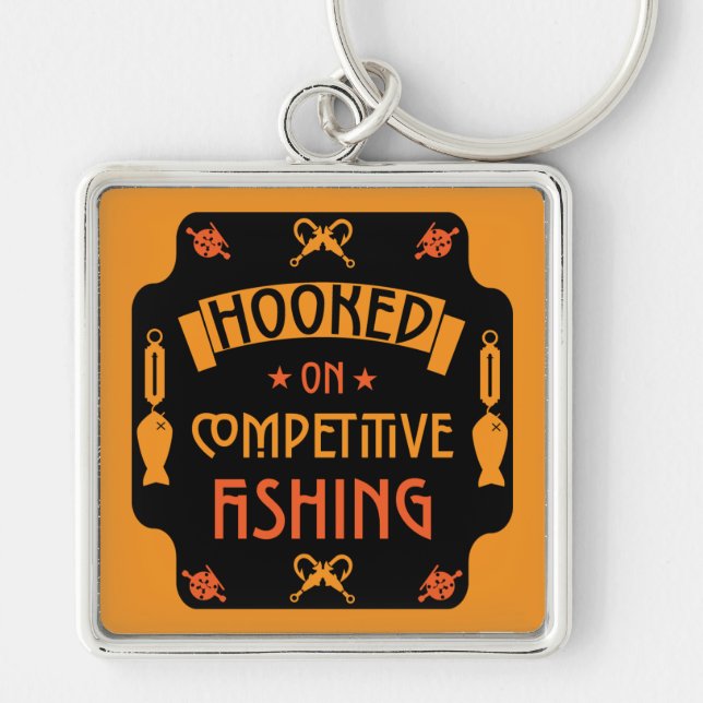Competitive Fishing Gifts Key Ring (Front)