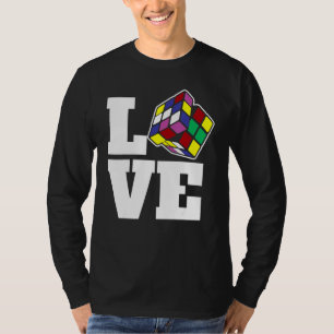 Competitive Puzzle Cube Love Speed Cubing 80's Vin T-Shirt