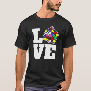 Competitive Puzzle Cube Love Speed Cubing 80's Vin T-Shirt