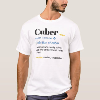 Competitive Puzzle Cuber definition Speed Cubing V T-Shirt