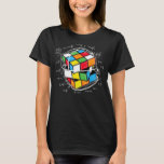 Competitive Puzzle I Solve Cubes Funny Math Puzzle T-Shirt<br><div class="desc">Competitive Puzzle I Solve Cubes Funny Math Puzzle Cube</div>