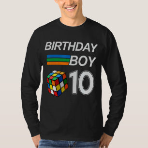 Competitive Speed Cubing 10 Years Old Birthday For T-Shirt