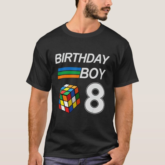 Competitive Speed Cubing 8 Years Old Birthday For  T-Shirt (Front)