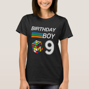 Competitive Speed Cubing 9 Years Old Birthday For  T-Shirt