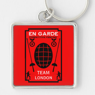 Competitive Sword Fencing Key Ring