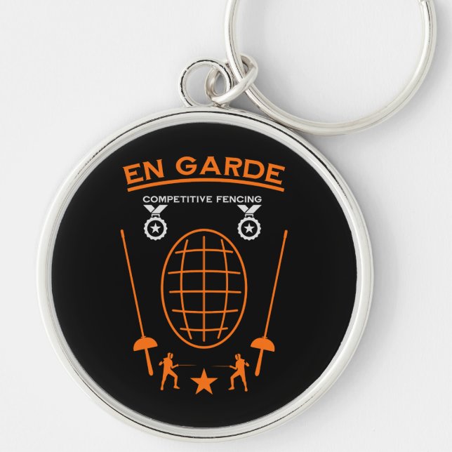 Competitive Sword Fencing Key Ring (Front)
