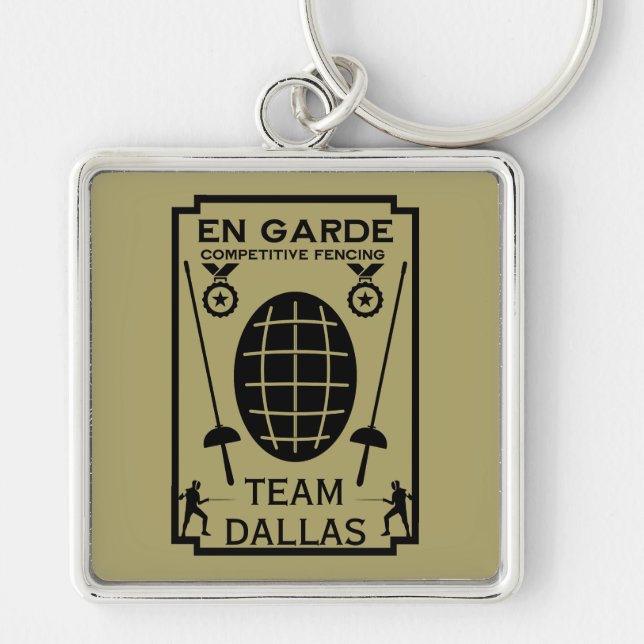 Competitive Sword Fencing Key Ring (Front)