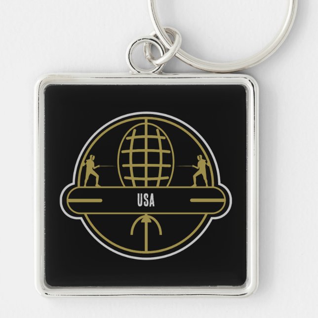 Competitive Sword Fencing Key Ring (Front)