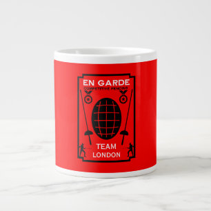 Competitive Sword Fencing Large Coffee Mug