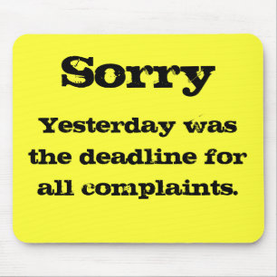 Complaints mousemat