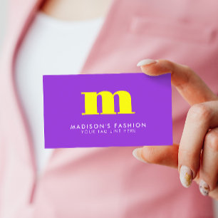 Complementary Colours Fancy Initial Business Card